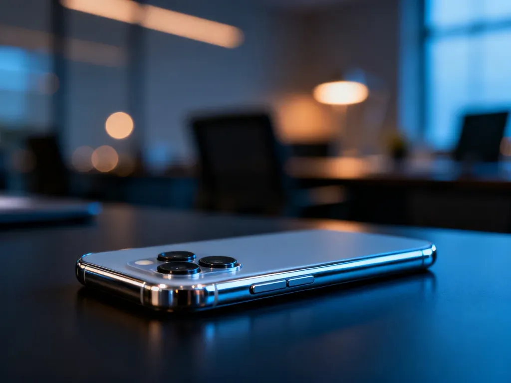 Samsung Galaxy S23 Ultra leżący na biurku, ukazujący nowoczesny design i profesjonalne obiektywy aparatu.