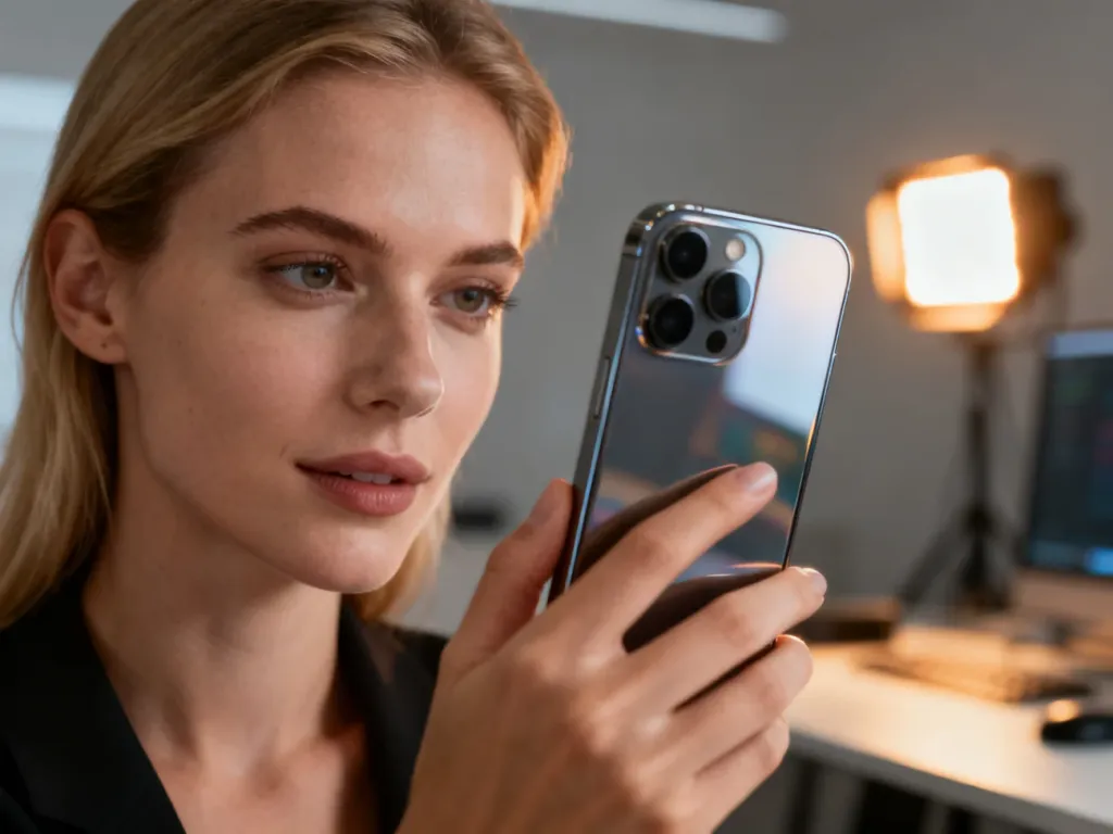 Elegancki smartfon Honor 90 trzymany w dłoni na tle minimalistycznego biura, podkreślający nowoczesny design urządzenia.