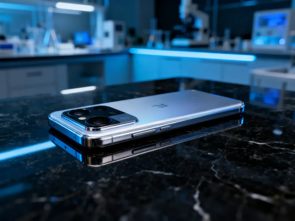 Nowoczesny smartfon Xiaomi 17 Ultra z profesjonalnym modułem aparatu na eleganckim, ciemnym tle.